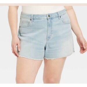 Universal Thread Women's High-Rise 90's Cutoff Jean Shorts Light Blue Size 26